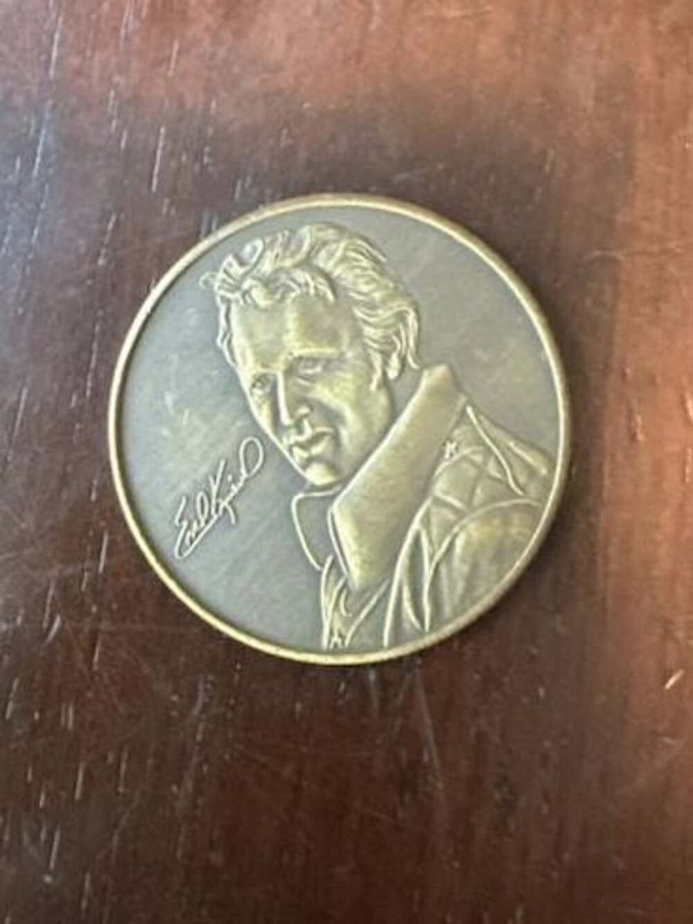 Evel Knievel Last of the Gladiators Medal Daredevil Motorcycle Bronze Coin